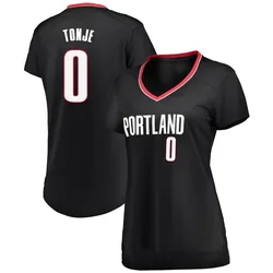John Tonje Portland Trail Blazers Women's Fast Break Jersey - Icon Edition - Black