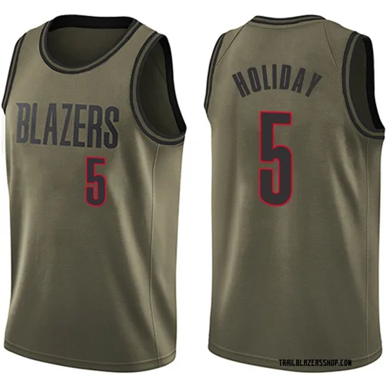 Jrue Holiday Portland Trail Blazers Youth Swingman Salute to Service Jersey - Green