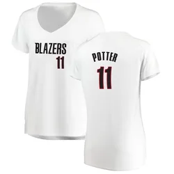 Micah Potter Portland Trail Blazers Women's Fast Break Jersey - Association Edition - White
