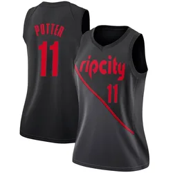 Micah Potter Portland Trail Blazers Women's Swingman 2018/19 Jersey - City Edition - Black
