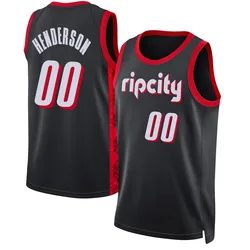 Scoot Henderson Portland Trail Blazers Men's Swingman 2021/22 Jersey - City Edition - Black