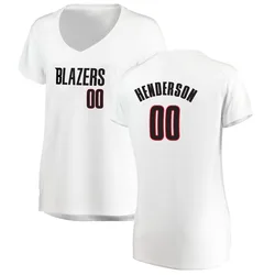 Scoot Henderson Portland Trail Blazers Women's Fast Break Jersey - Association Edition - White