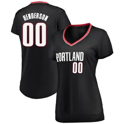 Scoot Henderson Portland Trail Blazers Women's Fast Break Jersey - Icon Edition - Black