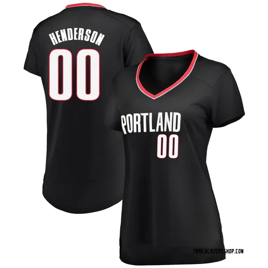 Scoot Henderson Portland Trail Blazers Women's Fast Break Jersey - Icon Edition - Black