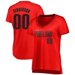 Scoot Henderson Portland Trail Blazers Women's Fast Break Jersey - Statement Edition - Red