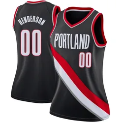Scoot Henderson Portland Trail Blazers Women's Swingman Jersey - Icon Edition - Black