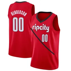 Scoot Henderson Portland Trail Blazers Youth Swingman 2018/19 Jersey - Earned Edition - Red