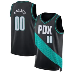 Scoot Henderson Portland Trail Blazers Youth Swingman 2022/23 City Edition Jersey - Black