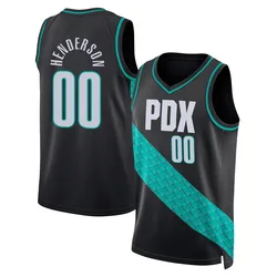 Scoot Henderson Portland Trail Blazers Youth Swingman 2025/26 City Edition Jersey - Black