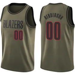 Scoot Henderson Portland Trail Blazers Youth Swingman Salute to Service Jersey - Green