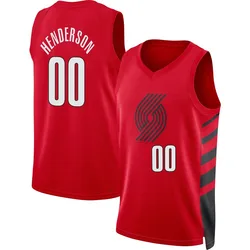 Scoot Henderson Portland Trail Blazers Youth Swingman Statement Edition 2022/23 Jersey - Red