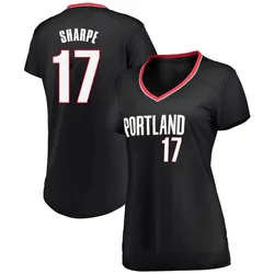 Shaedon Sharpe Portland Trail Blazers Women's Fast Break Jersey - Icon Edition - Black