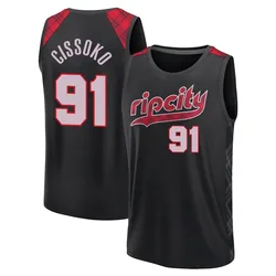 Sidy Cissoko Portland Trail Blazers Men's Fast Break 2023/24 City Edition Jersey - Black
