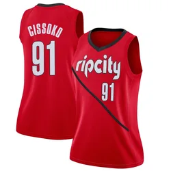 Sidy Cissoko Portland Trail Blazers Women's Swingman 2018/19 Jersey - Earned Edition - Red