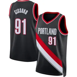 Sidy Cissoko Portland Trail Blazers Youth Swingman 2021/22 Diamond Icon Edition Jersey - Black