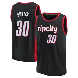 Terry Porter Portland Trail Blazers Youth Fast Break 2021/22 Replica City Edition Jersey - Black