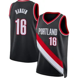 Yang Hansen Portland Trail Blazers Men's Swingman 2021/22 Diamond Icon Edition Jersey - Black