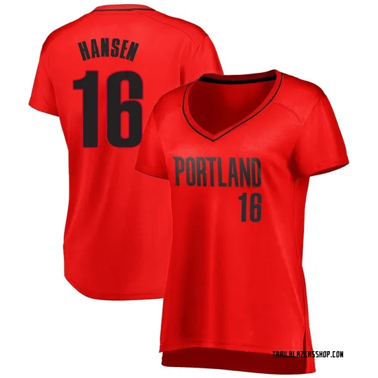 Yang Hansen Portland Trail Blazers Women's Fast Break Jersey - Statement Edition - Red