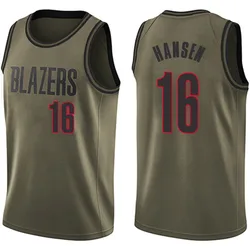 Yang Hansen Portland Trail Blazers Youth Swingman Salute to Service Jersey - Green